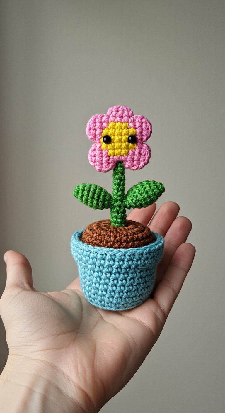 Mini Crochet Videogame-Inspired Plants – Playful Floral Characters in Yarn 1 5 6