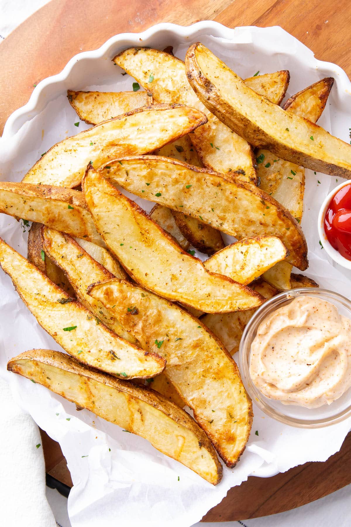 Air Fried Potato Wedges - Beaming Baker 1 Air Fryer Potato Wedges 1