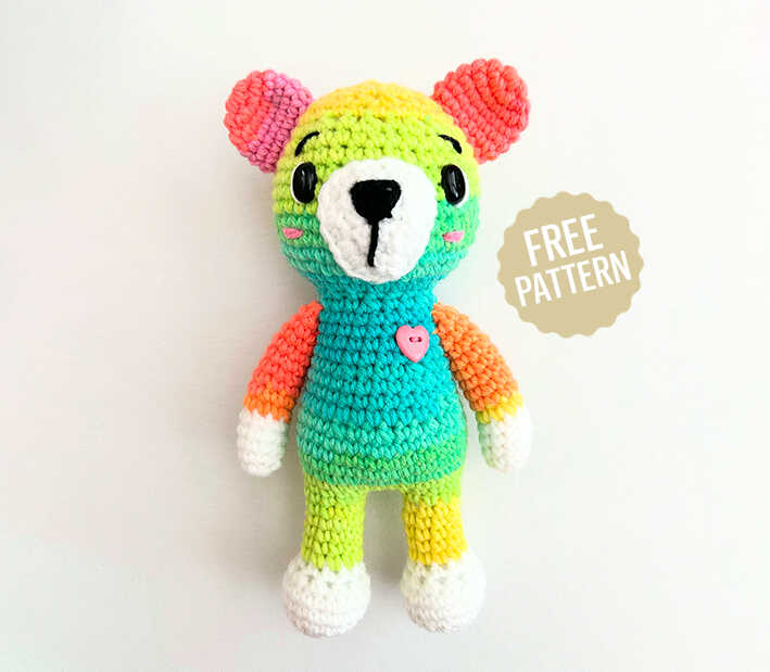 Amigurumi Rainbow Bear Crochet Free Pattern 1 Amigurumi Bear Free Pattern BlogAlways 290625 0 1