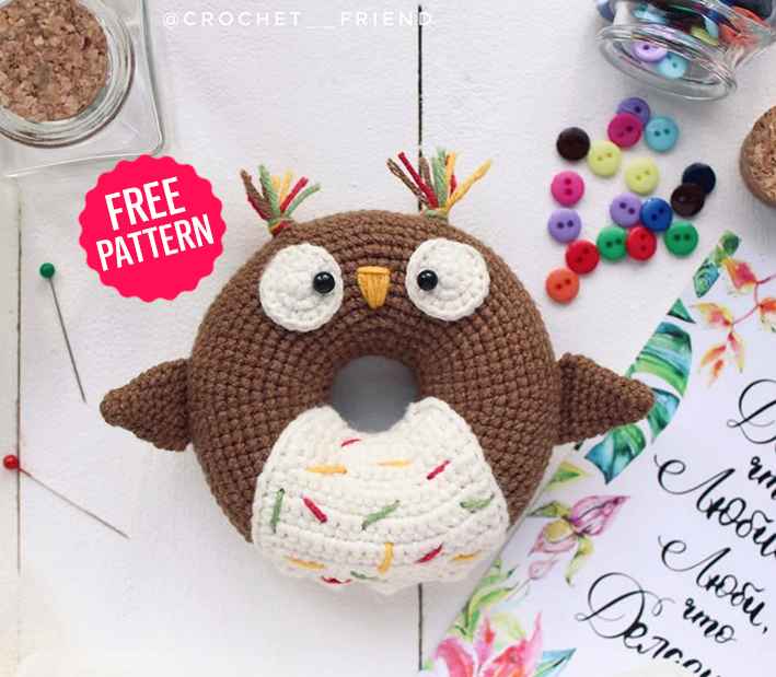 Crochet Donut Free Amigurumi Pattern 1 Amigurumi Donut Owl Free Pattern BlogAlways 140625 1