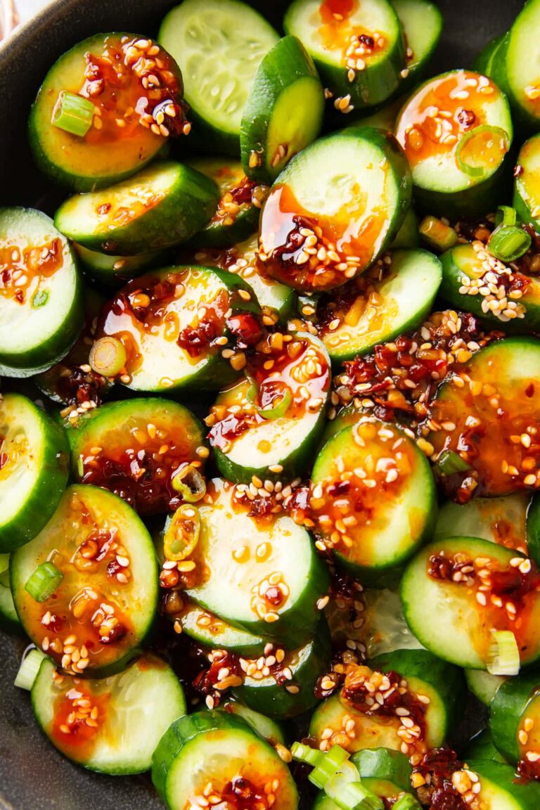 Spicy Asian Cucumber Salad – Beaming Baker