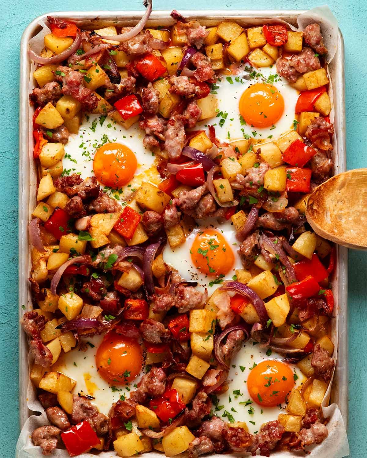 Baked sausage breakfast hash - RecipeTin Eats 1 Baked breakfast hash sausage potatoes 4