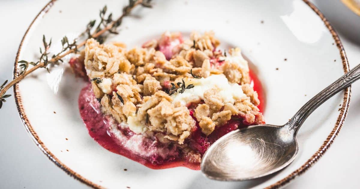 Balsamic Strawberry Crisp With Goat Cheese : At the Immigrant's Table 1 Balsamic Strawberry Crisp SOCIAL 1