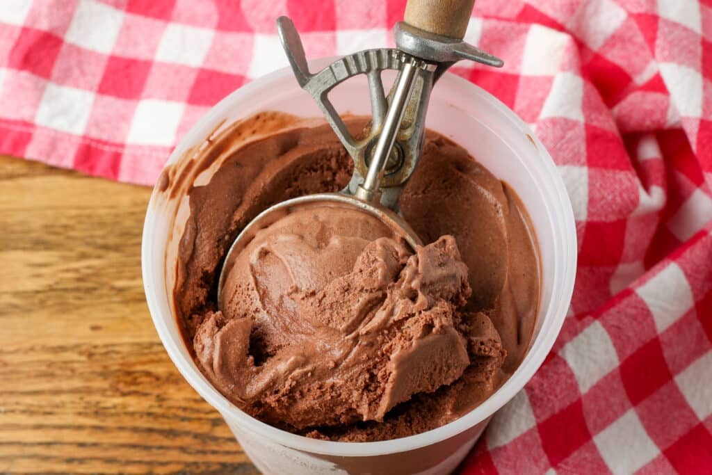 Chocolate Malt Ice Cream - Barefeet in the Kitchen 1 Chocolate Malt Ice Cream BFK 4