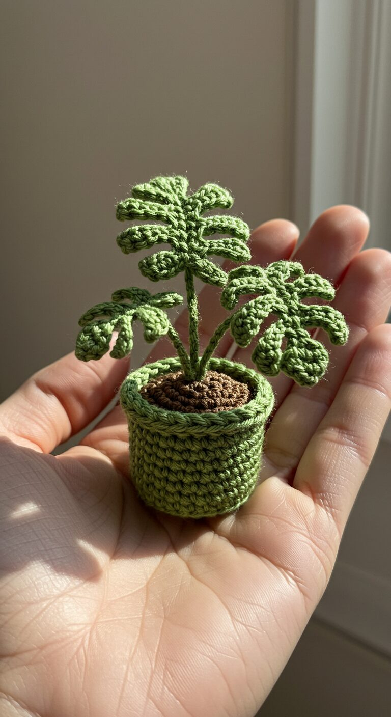 Handmade Crochet Monstera Plants for Modern Green DécorCrochet Monstera PlantHandmade Crochet Monstera Plants for Modern Green Décor 1 Multi Leaf Crochet Monstera Flower Pot 1