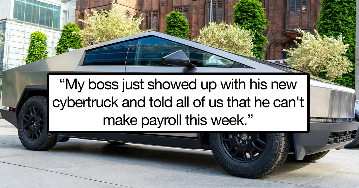 Worker Livid After Boss Shows Off New Cybertruck But Then Tells Employees He Can't Afford To Pay Them 1 cybertruck boss cant pay employees