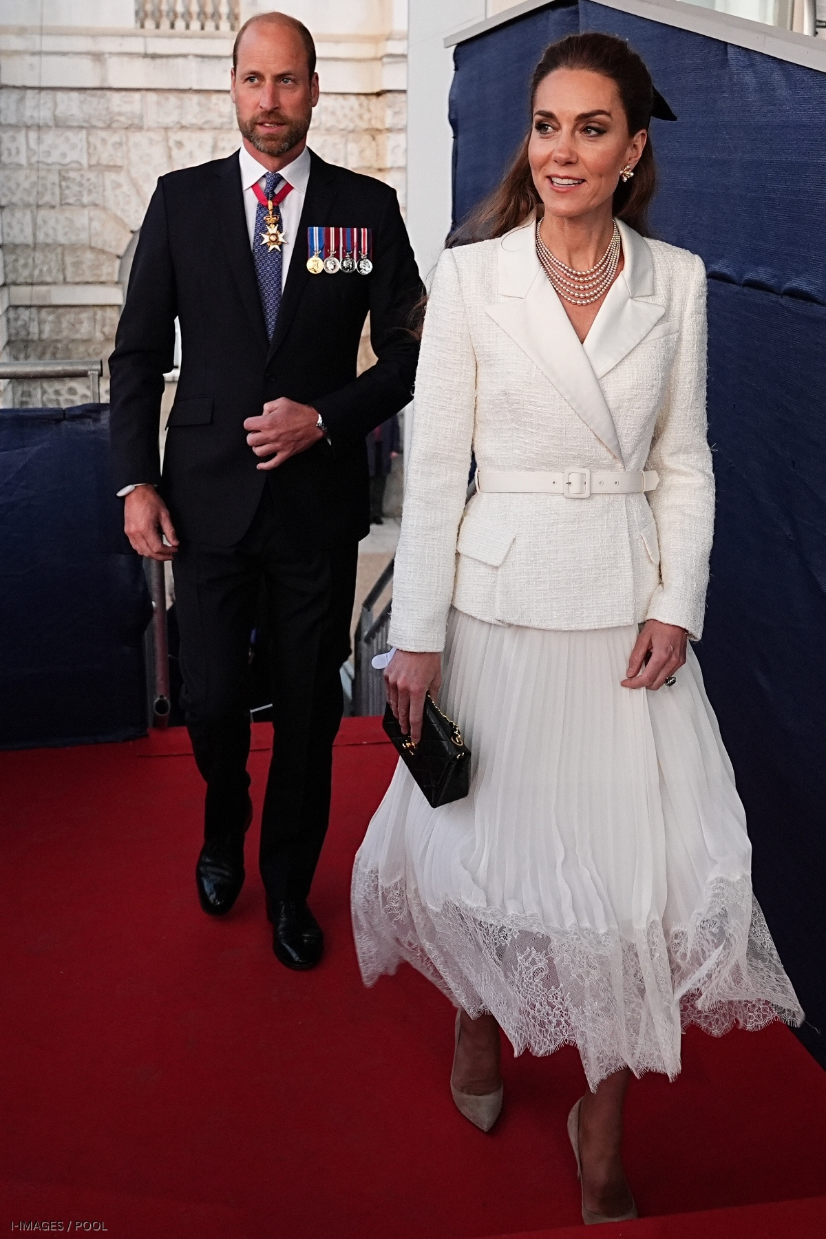 Kate Middleton Rewears White Self-Portrait Dress for Spectacular VE Day 80 Concert 1 kate middleton outfit VE DAY 80 Concert