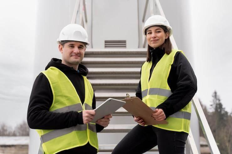 Why Long Sleeve Construction Work Shirts Are Essential for Workers 1 two people wearing long sleeve construction work shirts