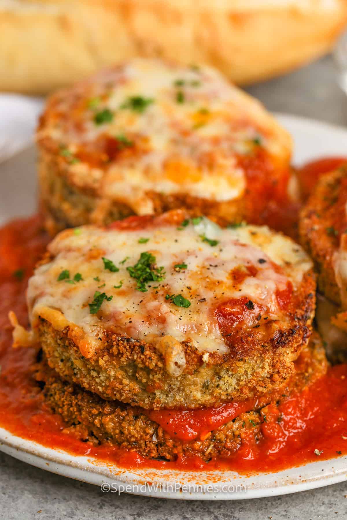 Air Fryer Eggplant Parmesan - Spend With Pennies 1 Air Fryer Eggplant Parmesan SpendWithPennies 6