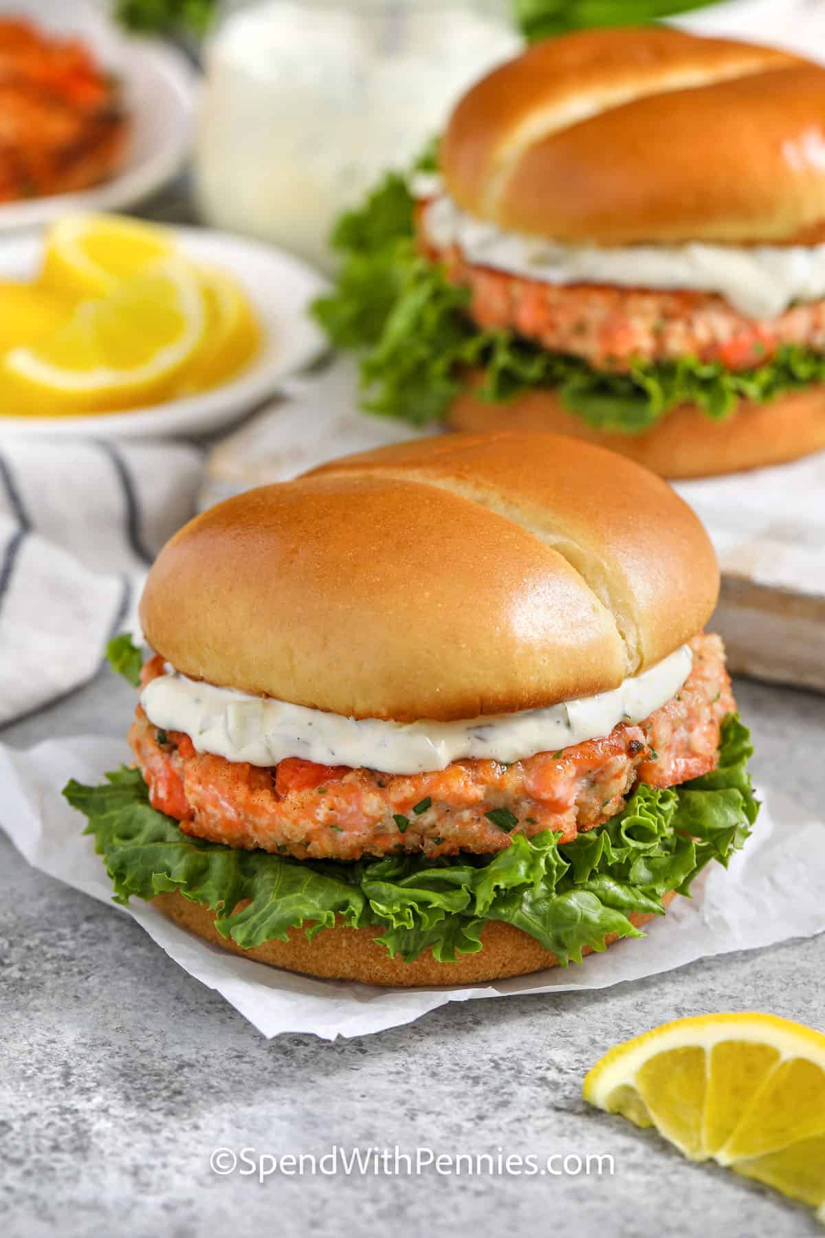 Salmon Burgers - Spend With Pennies 1 Salmon Burger SpendWithPennies 9