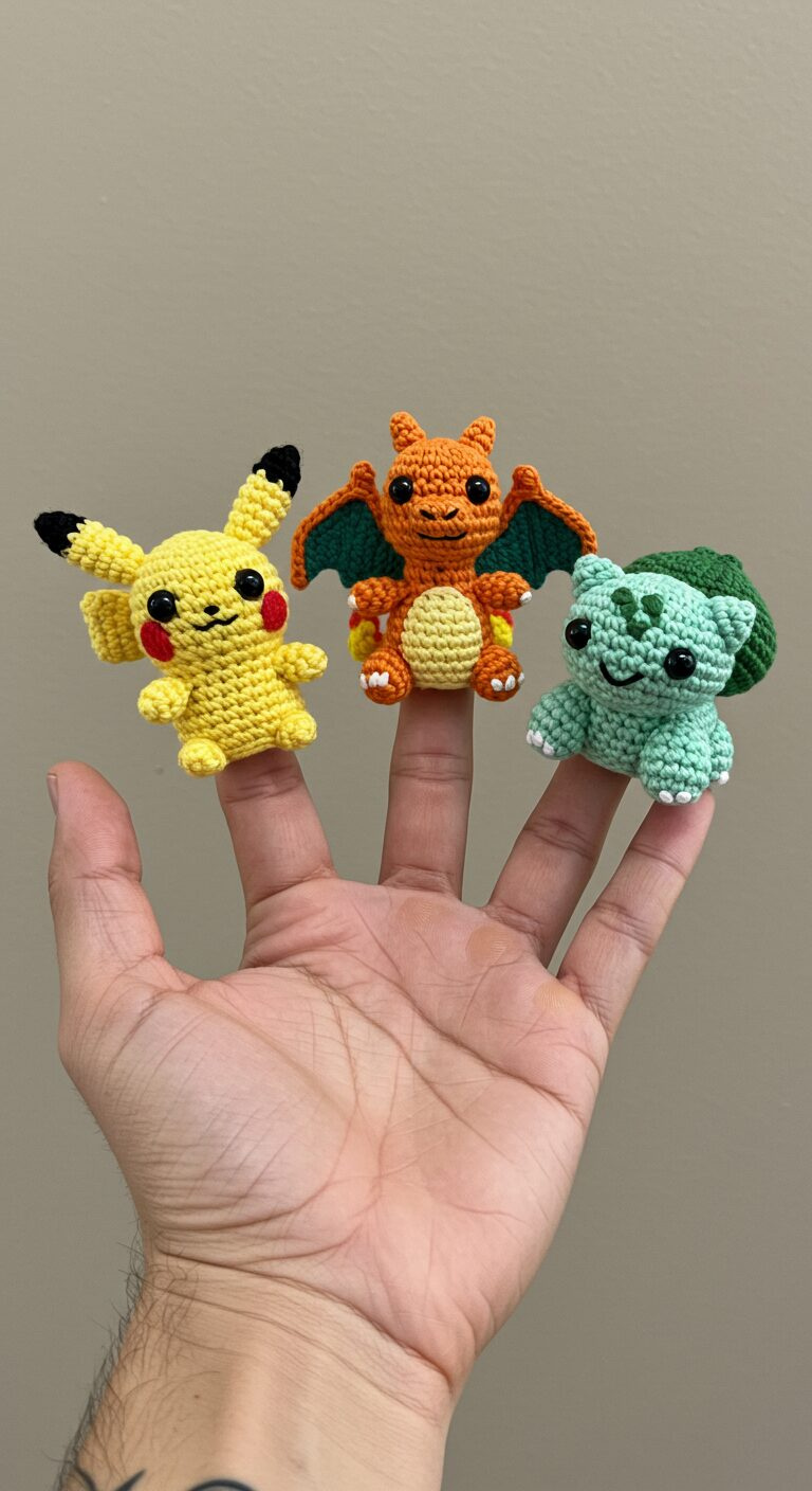 Crochet Finger Puppets Pokémon Characters 13 Crochet Finger Puppets Pokémon Characters