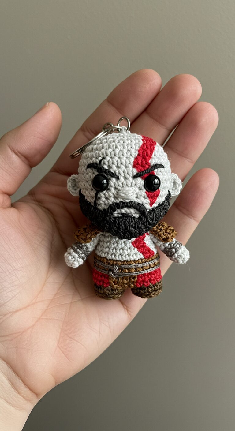 Epic Kratos Crochet Keychain: God of War Craftsmanship 1 Epic Kratos Crochet Keychain: God of War Craftsmanship