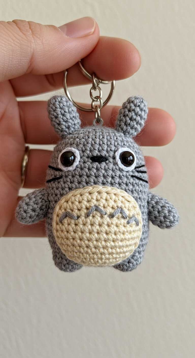 Crochet Totoro Keychain: Perfect for Ghibli Fans 48 Crochet Totoro Keychain: Perfect for Ghibli Fans